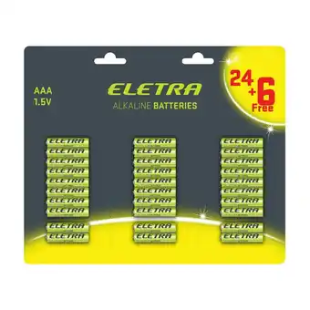 Eletra aaa-batterier, 30 stk