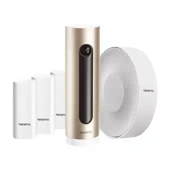Punkt1 Netatmo smart indendørs overvågningskamera + sensorer + sirene nbu-icss-eu tilbud