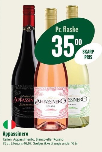 Min Købmand Appassinero tilbud