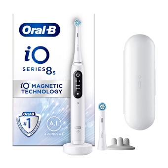 Punkt1 Oral-b io series 8s elektrisk tandbørste, alabaster white tilbud