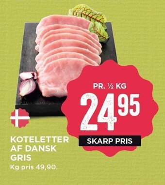 MENY Koteletter af dansk gris tilbud