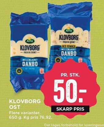 MENY Klovborg ost tilbud