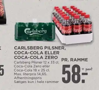 MENY Carlsberg pilsner, coca-cola el. coca-cola zero tilbud