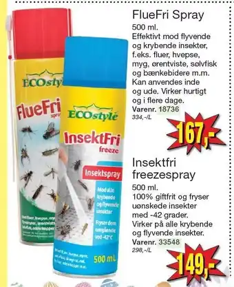 Harald Nyborg Ecostyle fluefri spray eller insektfri freezespray tilbud
