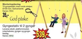 Harald Nyborg Gyngestativ til 2 gynger tilbud