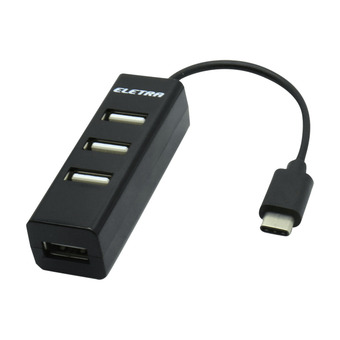 Expert Eletra usbc-usb 2.0 hub 4 ports bk tilbud