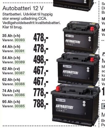 Harald Nyborg Autobatteri 12 v tilbud