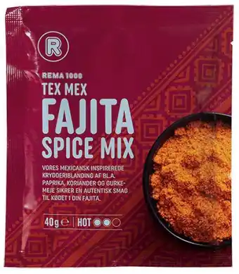 REMA 1000 Fajita spice mix, 40 g tilbud
