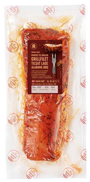 Rema 1000 Grillfilet med bbq, 1100 g tilbud