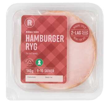 Rema 1000 Hamburgerryg, 140 g tilbud
