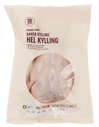 Rema 1000 Hel kylling, 1350 g tilbud