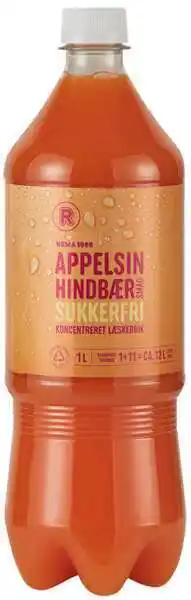 REMA 1000 Hindbær/appelsin, 1 l tilbud