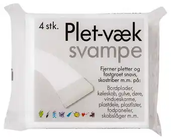 Plet-væk svampe, 4 ct