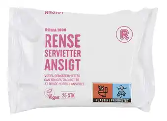 REMA 1000 Renseservietter, 25 ct tilbud