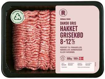 Hk. grisekød 8-12%, 500 g