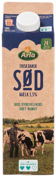 REMA 1000 Sødmælk 3,5%, 1 l tilbud