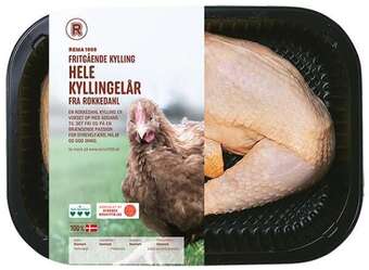 Rema 1000 Hele kyllingelår 475-620g, 475 g tilbud