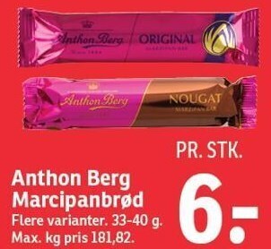 SPAR Anthon berg marcipanbrød tilbud