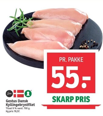 SPAR Gestus dansk kyllingebrystfilet tilbud
