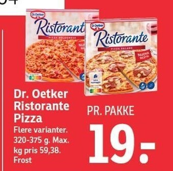 SPAR Dr. oetker ristorante pizza tilbud