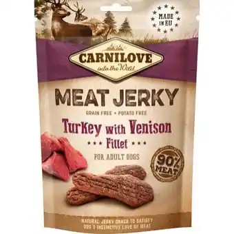 Carnilove jerky, tørrede godbidder af kød 100g,