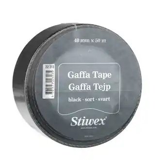 Gaffatape sort 48 mm x 50 meter - stiwex