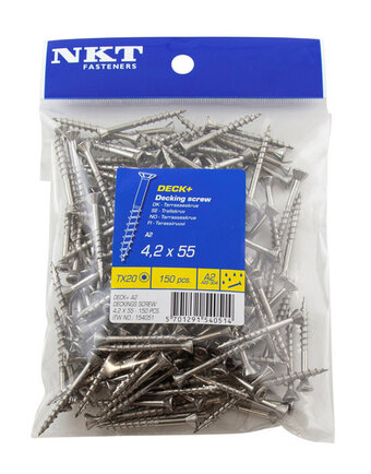 jem & fix Nkt terrasseskrue 4,2 x 55 mm - 150 stk. tilbud
