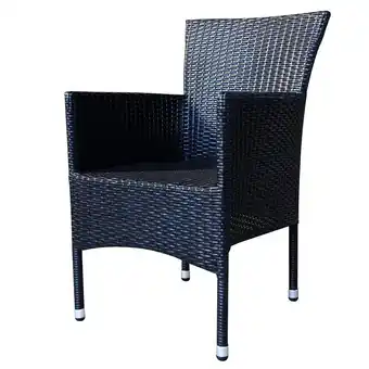 jem & fix Havestol bangkok i metal og sort polyrattan - sunlife tilbud
