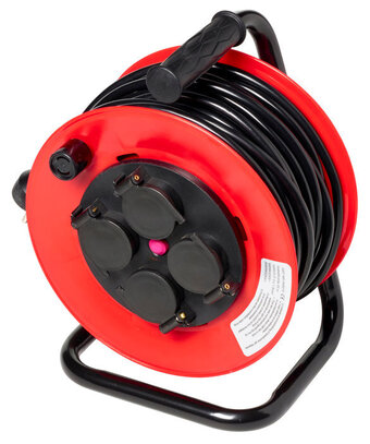 jem & fix Kabeltromle med 4 udtag 3 x 1,5 mm² tilbud