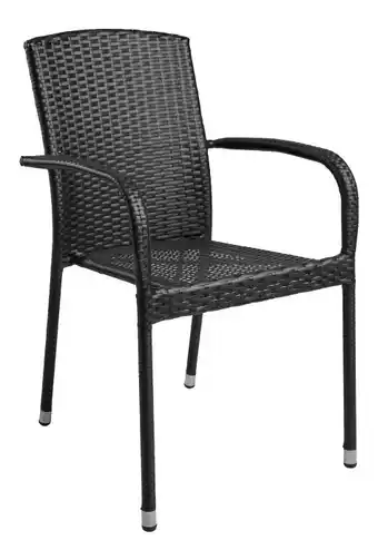jem & fix Havestol lissabon stabelbar sort - sunlife tilbud