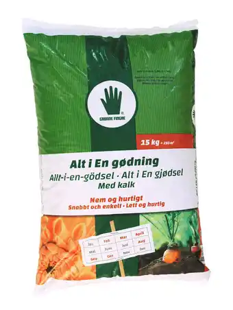 jem & fix Grønne fingre alt-i-en gødning 15 kg tilbud