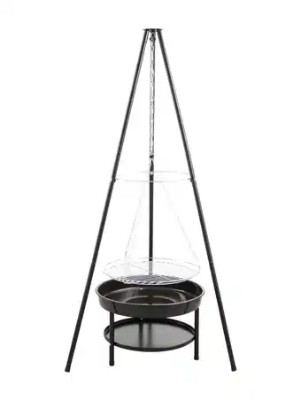 Bålsted tripod med bålfad og rist - grillexpert