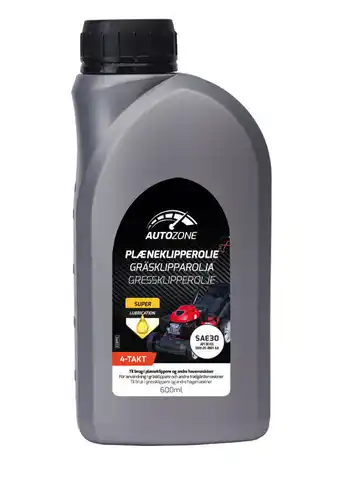 jem & fix Plæneklipperolie sae 30 600 ml - autozone tilbud