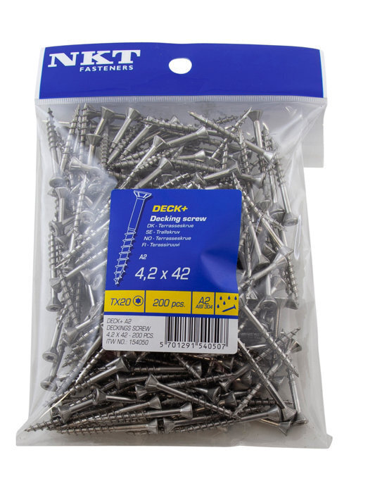 jem & fix Nkt terrasseskrue 4,2 x 42 mm - 200 stk. tilbud
