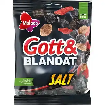 Malaco godt & blandet salt | godt & blandet salt. indeholder forskellige typer saltlakrids. perfekt til lakridselskeren!