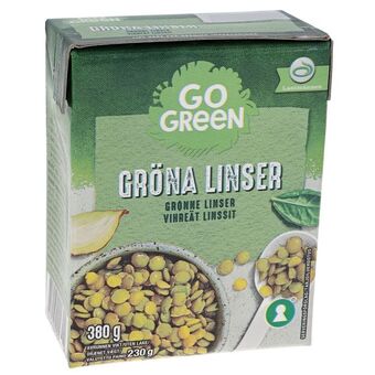 Motatos Gogreen 2 x grønne linser | lækre, grønne linser fra gogreen. god til gryderetter, supper, salater og så fremdeles. tilbud