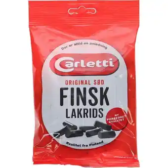 2 x carletti original sød finsk lakrids 170g