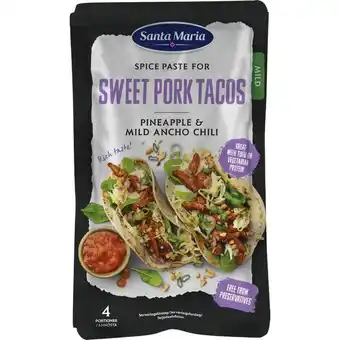 2 x santa maria spice paste sweet pork tacos 100g