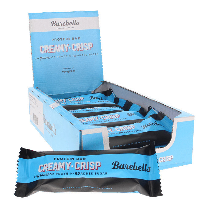 12pak barebells protein bar creamy crisp 55g tilbud hos Motatos