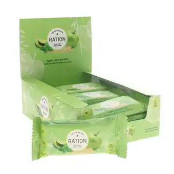 Ration 12-pak frugtbar apple, mint & lime 40g