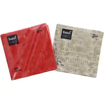 Havi servietter kombopakke 12,5cm 50stk. | servietter kombopakke 24cm 50stk.