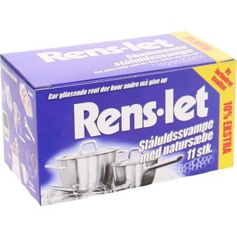 Motatos Rens-let rens let ståluldssvampe m. natursæbe 11 stk. tilbud