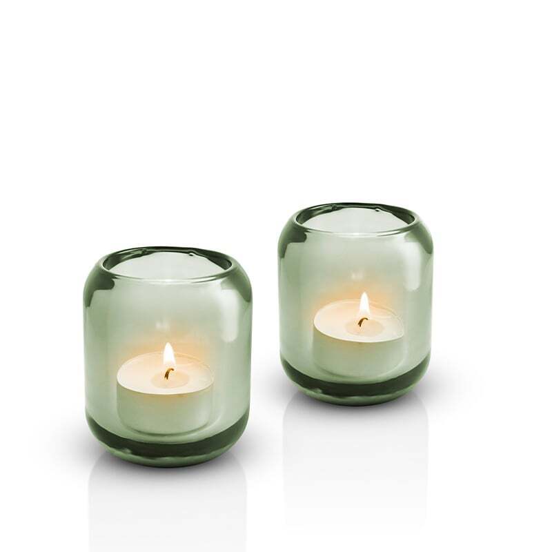 Kop & Kande Eva solo acorn fyrfadsstager leaf green 2 stk. tilbud
