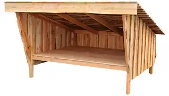 Harald Nyborg Shelter i lærketræ 410 x 280 cm tilbud