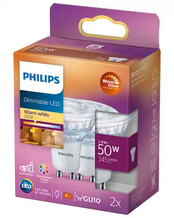 Harald Nyborg Philips reflektorpære 4w gu10 dæmpbar 2-pak tilbud