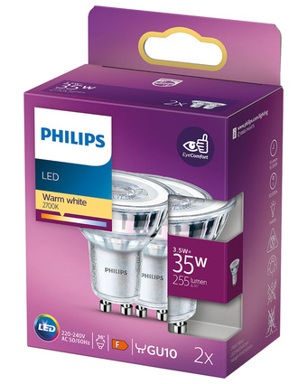 Harald Nyborg Philips spotpære 4w gu10 2-pak tilbud