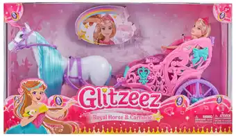 Harald Nyborg Glitzeez karet med dukke og hest tilbud