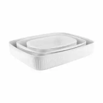 Imerco Eva trio legio nova ovnfast fadsæt - 3 dele - l 24/30,5/37 cm - porcelæn - hvid tilbud