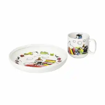 Imerco Arabia børnestelsæt lille my - 2 dele - ø 18,3/30 cl - porcelæn - hvid/grøn/rød tilbud