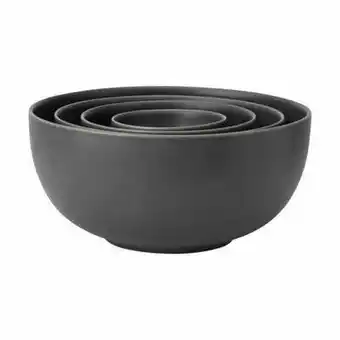 Knabstrup keramik tavola skålsæt - 4 stk. - ø 11/16/24/28 cm - stentøj - grå